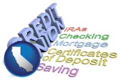 ca map icon and credit union services