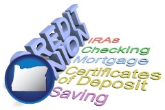 oregon map icon and credit union services