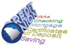 sc map icon and credit union services