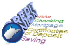 credit union services - with WV icon