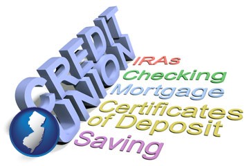 credit union services - with New Jersey icon