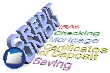 credit union services - with Oregon icon